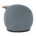 Poltrona Kaira Mesa Lateral Esquerda Base Fixa Preto Bouclé Azul Claro - Nexta Casa
