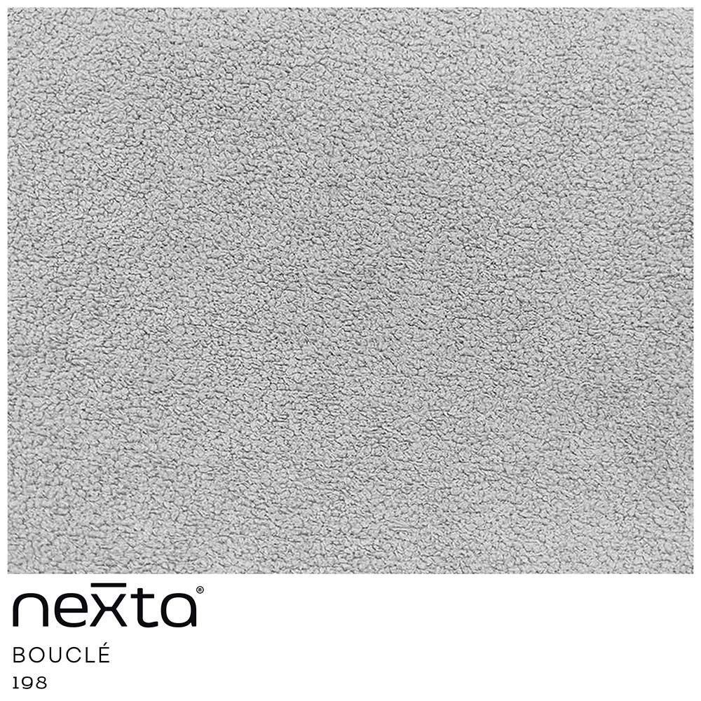 Poltrona Kaira Mesa Lateral Esquerda Base Fixa Preto Bouclé Cinza Claro - Nexta Casa