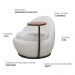 Poltrona Kaira Mesa Lateral Esquerda Base Fixa Preto Bouclé Creep Off White - Nexta Casa