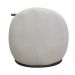 Poltrona Kaira Mesa Lateral Esquerda Base Fixa Preto Bouclé Creep Off White - Nexta Casa