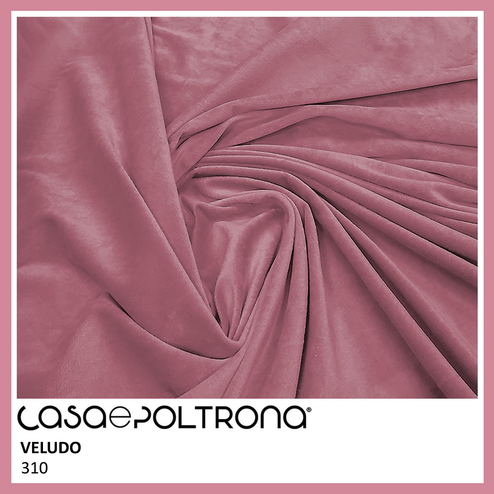 Poltrona Orgânica Kaira Base Giratória Veludo Rosa - Nexta Casa