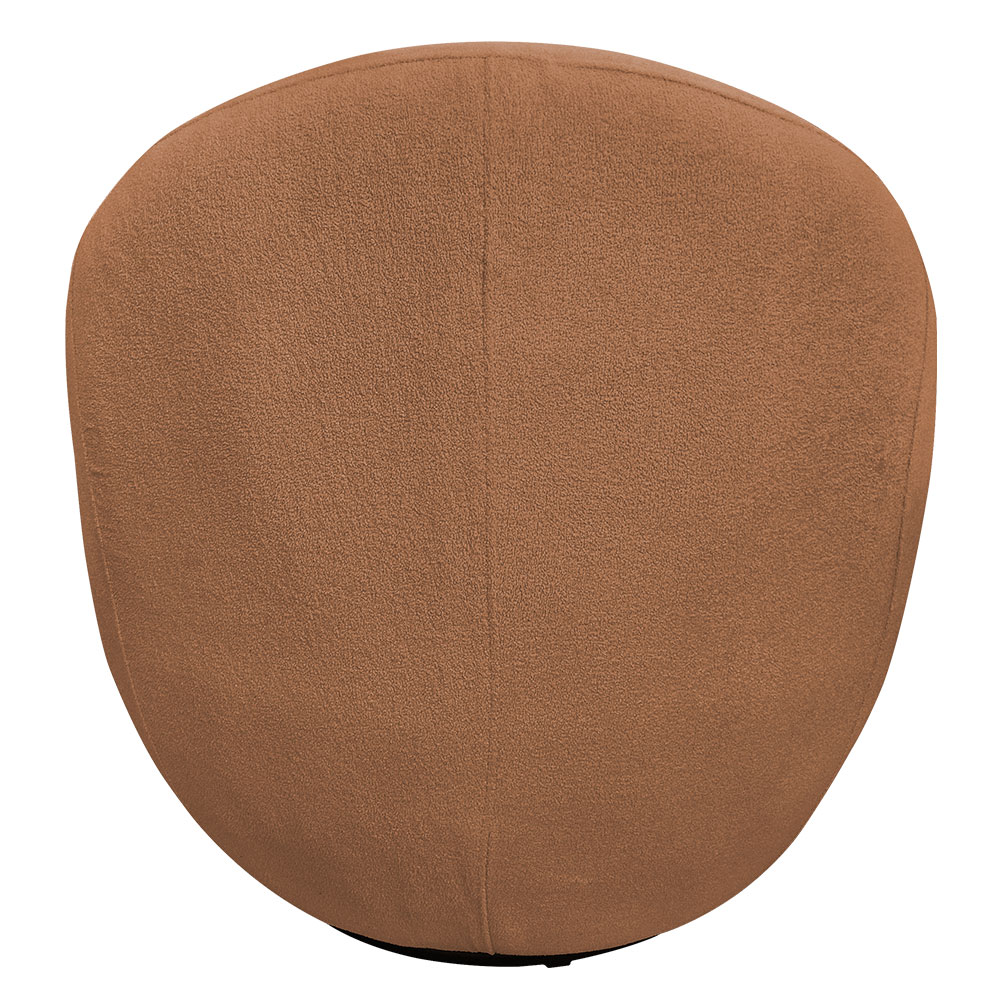 Poltrona Orgânica Kaira Giratória Bouclé Terracota - Nexta Casa