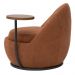 Poltrona Orgânica Kaira com Mesa Lateral Esquerda Base Fixa Preto Bouclé Terracota - Nexta Casa