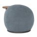 Poltrona Orgânica Kaira com Mesa Lateral Esquerda Base Fixa Titânio Bouclé Azul Claro - Nexta Casa