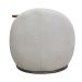 Poltrona Orgânica Kaira com Mesa Lateral Esquerda Base Fixa Titânio Bouclé Creep Off White - Nexta Casa