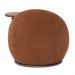Poltrona Orgânica Kaira com Mesa Lateral Esquerda Base Fixa Titânio Bouclé Terracota - Nexta Casa