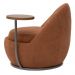 Poltrona Orgânica Kaira com Mesa Lateral Esquerda Base Fixa Titânio Bouclé Terracota - Nexta Casa