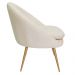 Poltrona Para Sala Rafa Pés Ouro Fosco Bouclé Off White - Nexta Casa