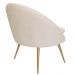 Poltrona Para Sala Rafa Pés Ouro Fosco Bouclé Off White - Nexta Casa