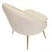 Poltrona Para Sala Rafa Pés Ouro Fosco Bouclé Off White - Nexta Casa