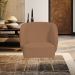 Poltrona Para Sala de Estar Agnes Pés Aço Ouro Fosco Bouclé Terracota - Nexta Casa