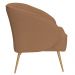 Poltrona Para Sala de Estar Agnes Pés Aço Ouro Fosco Bouclé Terracota - Nexta Casa
