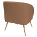 Poltrona Para Sala de Estar Agnes Pés Aço Ouro Fosco Bouclé Terracota - Nexta Casa