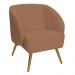 Poltrona Para Sala de Estar Agnes Pés Palito Castanho Bouclé Terracota - Nexta Casa