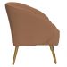 Poltrona Para Sala de Estar Agnes Pés Palito Castanho Bouclé Terracota - Nexta Casa