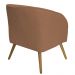 Poltrona Para Sala de Estar Agnes Pés Palito Castanho Bouclé Terracota - Nexta Casa