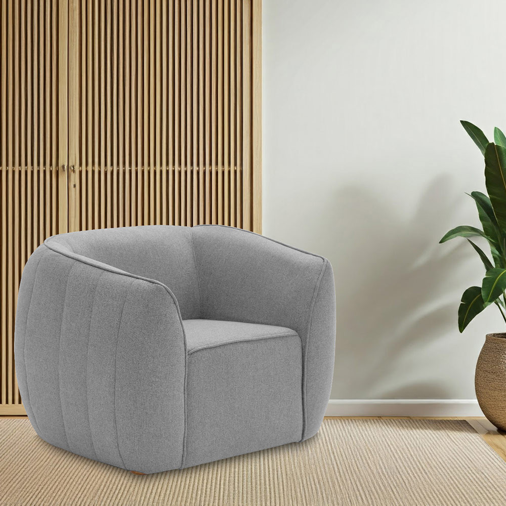 Poltrona Premium Provença Linho Cinza Mesclado - Nexta Casa