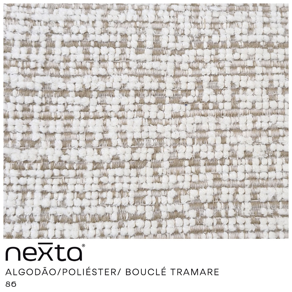 Poltrona Safira Base Aço Fixa Titânio Bouclé Tramare Off White Mesclado - Nexta Casa