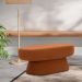 Puff Decorativo Orgânico Liz Sala de Estar Linho Terracota -  Nexta Casa
