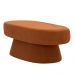 Puff Decorativo Orgânico Liz Sala de Estar Linho Terracota -  Nexta Casa