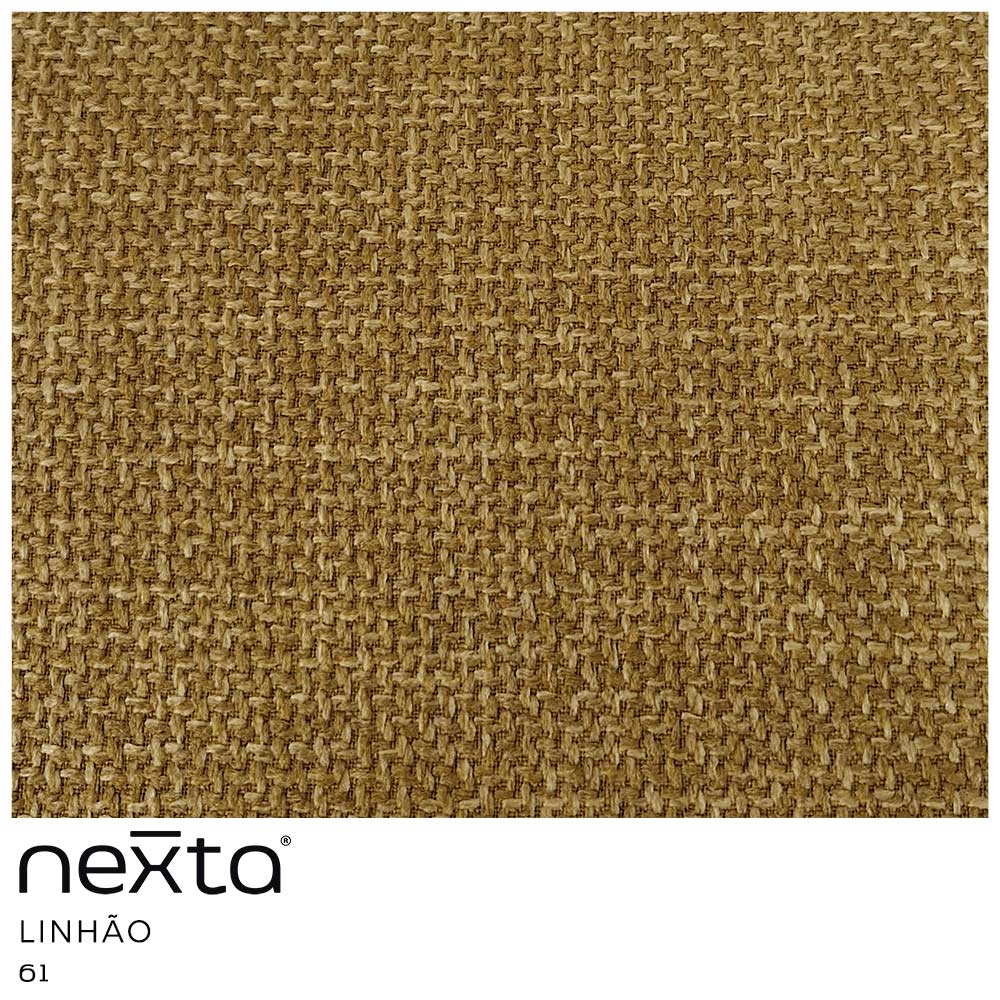 Puff Decorativo Orgânico Mid Sala de Estar Linhão Mostarda - Nexta Casa