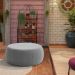 Puff Decorativo Redondo Golf 105x105cm Poliéster Cinza - Nexta Casa