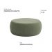 Puff Decorativo Redondo Golf 105x105cm Poliéster Verde - Nexta Casa