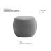 Puff Decorativo Redondo Golf 55x55cm Poliéster Cinza - Nexta Casa