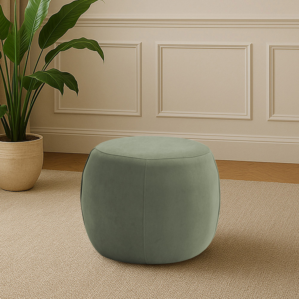 Puff Decorativo Redondo Golf 55x55cm Poliéster Verde - Nexta Casa