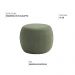 Puff Decorativo Redondo Golf 55x55cm Poliéster Verde - Nexta Casa