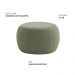 Puff Decorativo Redondo Golf 70x70cm Poliéster Verde - Nexta Casa