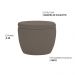 Puff Decorativo Redondo Kaira Bouclé Marrom - Nexta Casa