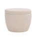 Puff Decorativo Redondo Kaira Bouclé Off White - Nexta Casa
