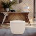 Puff Decorativo Redondo Kaira Bouclé Off White - Nexta Casa