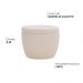 Puff Decorativo Redondo Kaira Bouclé Off White - Nexta Casa
