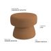 Puff Decorativo Redondo Liz Sala de Estar Bouclé Terracota - Nexta Casa