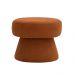 Puff Decorativo Redondo Liz Sala de Estar Linho Terracota - Nexta Casa