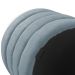 Puff Decorativo Redondo Mid Bouclé Azul Claro - Nexta Casa