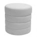 Puff Decorativo Redondo Mid Bouclé Cinza Claro - Nexta Casa
