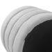 Puff Decorativo Redondo Mid Bouclé Cinza Claro - Nexta Casa