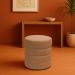 Puff Decorativo Redondo Mid Bouclé Terracota - Nexta Casa