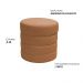 Puff Decorativo Redondo Mid Bouclé Terracota - Nexta Casa