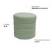 Puff Decorativo Redondo Mid Bouclé Verde Claro - Nexta Casa