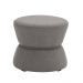 Puff Decorativo Redondo Zoy 45cm Cinto em Aço Titânio Linho Cinza - Nexta Casa