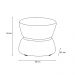 Puff Decorativo Redondo Zoy 45cm Cinto em Aço Titânio Linho Cinza - Nexta Casa