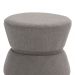 Puff Decorativo Redondo Zoy 45cm Cinto em Aço Titânio Linho Cinza - Nexta Casa