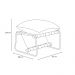 Puff Decorativo Turim Base Aço Preto Recouro Camel Linho Off White - Nexta Casa