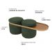 Puff Lynce com Mesa Auxiliar Aro Ouro Fosco Veludo Verde - Nexta Casa