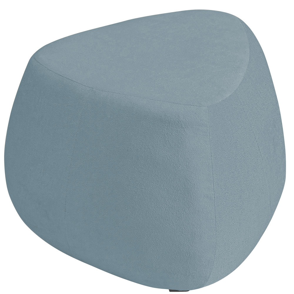 Puff Orgânico Decorativo 75cm Orbis Bouclé Azul Claro - Nexta Casa