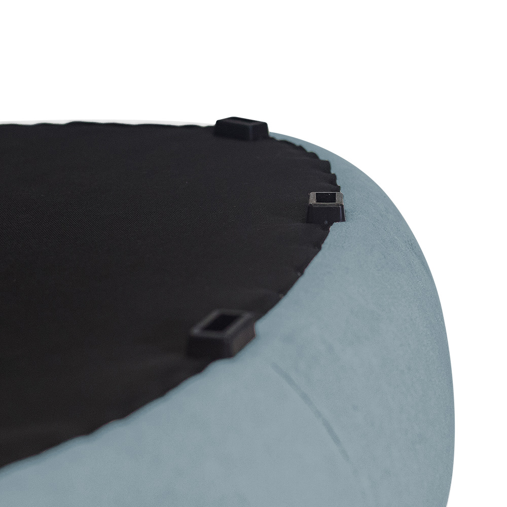 Puff Orgânico Decorativo 75cm Orbis Bouclé Azul Claro - Nexta Casa